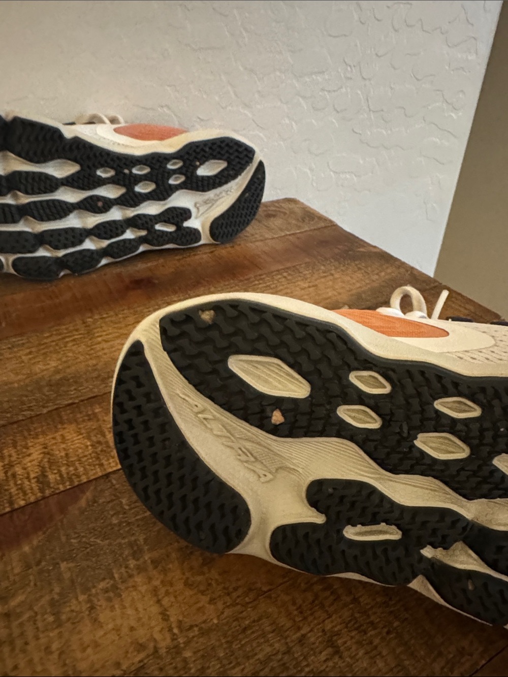 Altra White Running Sneakers with Peach/Pink Accents - Picture 11 of 12
